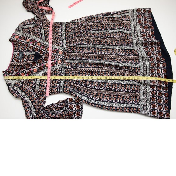 Anthropologie Maeve Naomi Embroidered Tunic Dress Sequins Black Pattern Size XS - Picture 7 of 9